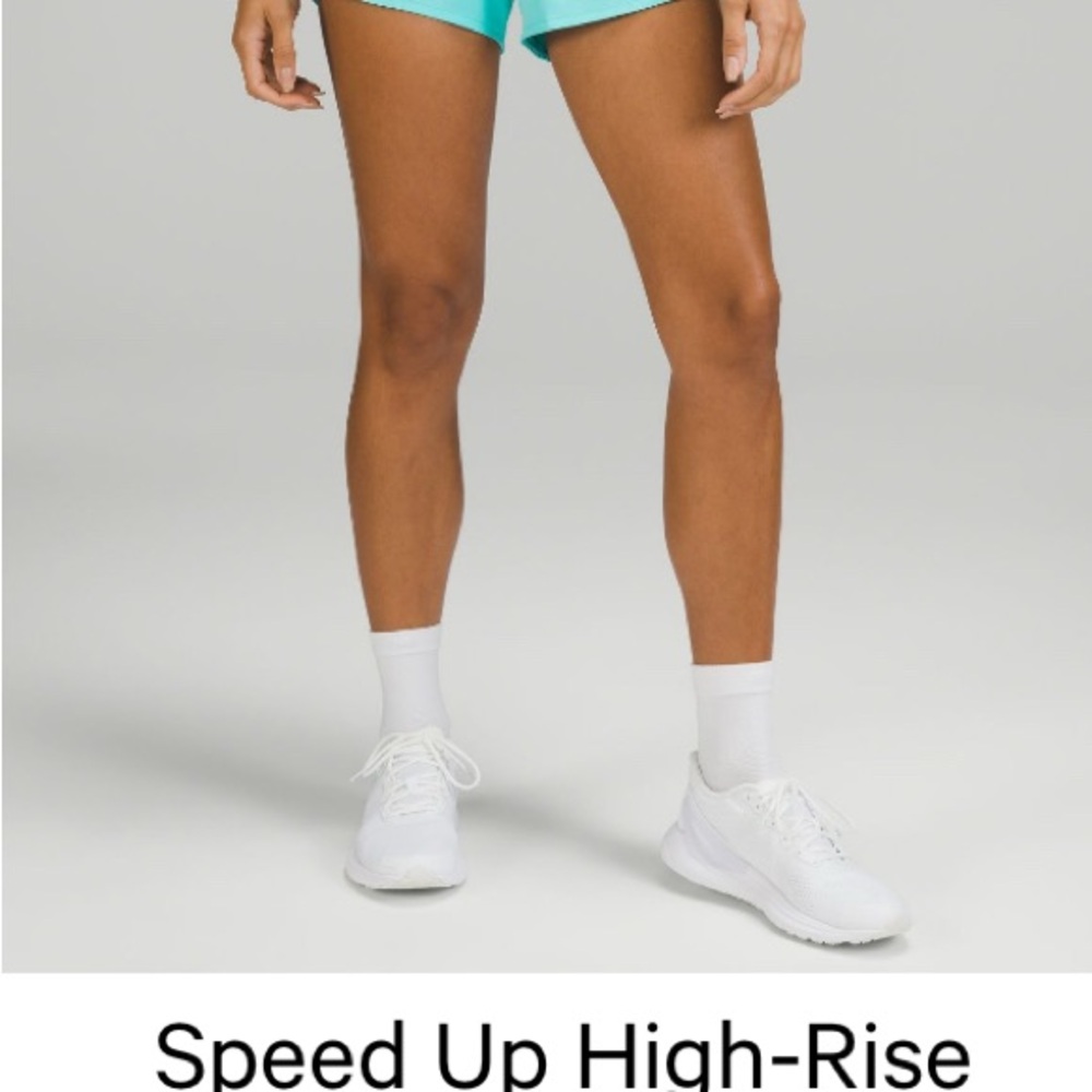 Lululemon Turquoise Speed Up Shorts - Picture 6 of 6